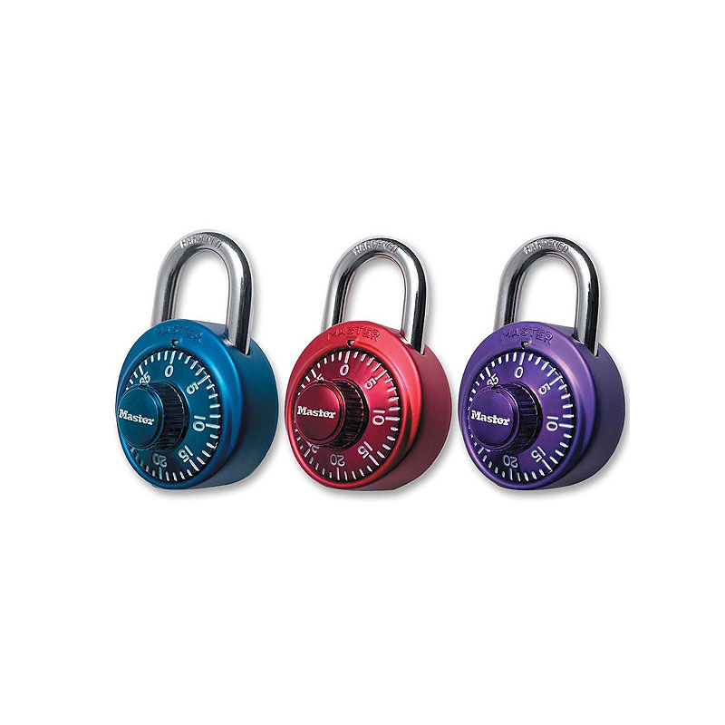 Master Lock Dial Number Combination Locker Lock, Assorted Colors