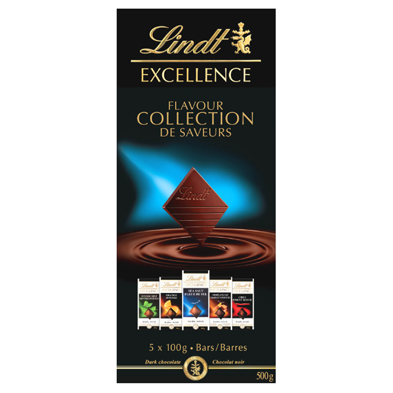 Lindt Excellence Chocolate Bars Flavour Collection 5 X 100g London Drugs 8934