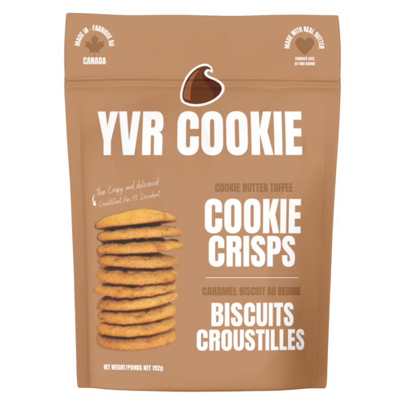 YVR COOKIE's Cookie Crisps - Butter Toffee Biscuits - 192g