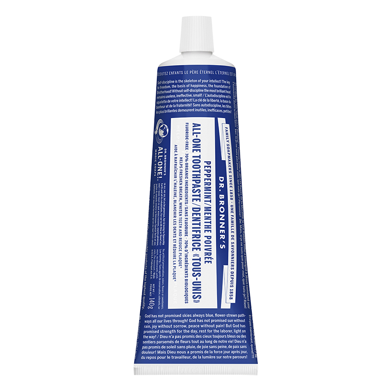 Dr. Bronner's AllOne Toothpaste Peppermint 140g London Drugs