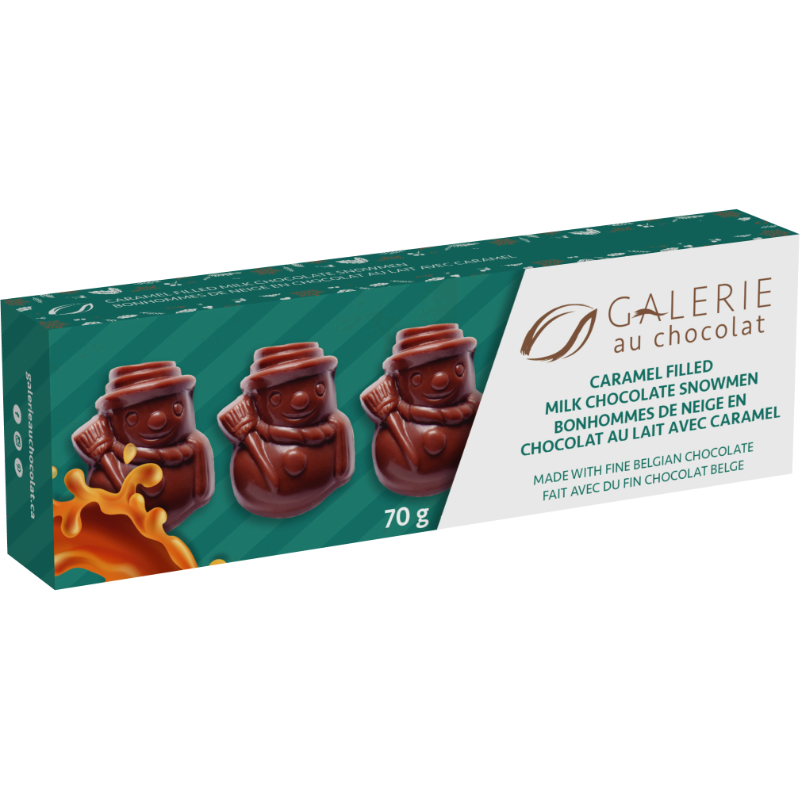 Galerie au Chocolat Caramel Chocolate Snowmen - 70g