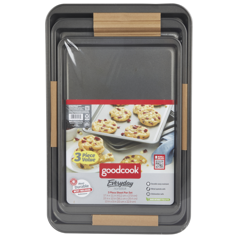 Goodcook Non-Stick Cookie Sheets - 3 pack