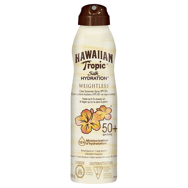Hawaiian Tropic Silk Hydration Weightless Clean Sunscreen Spray - SPF 50+ - 170g
