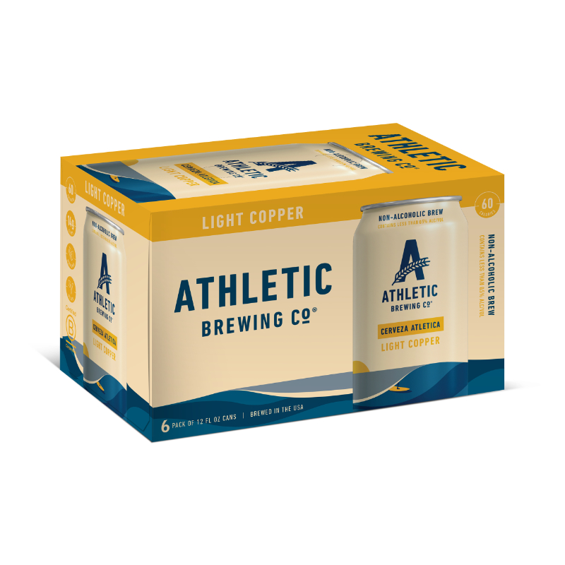 Athletic Brewing Co. Light Copper Non Alcoholic Beer - Cerveza Atletica - 6x355ml