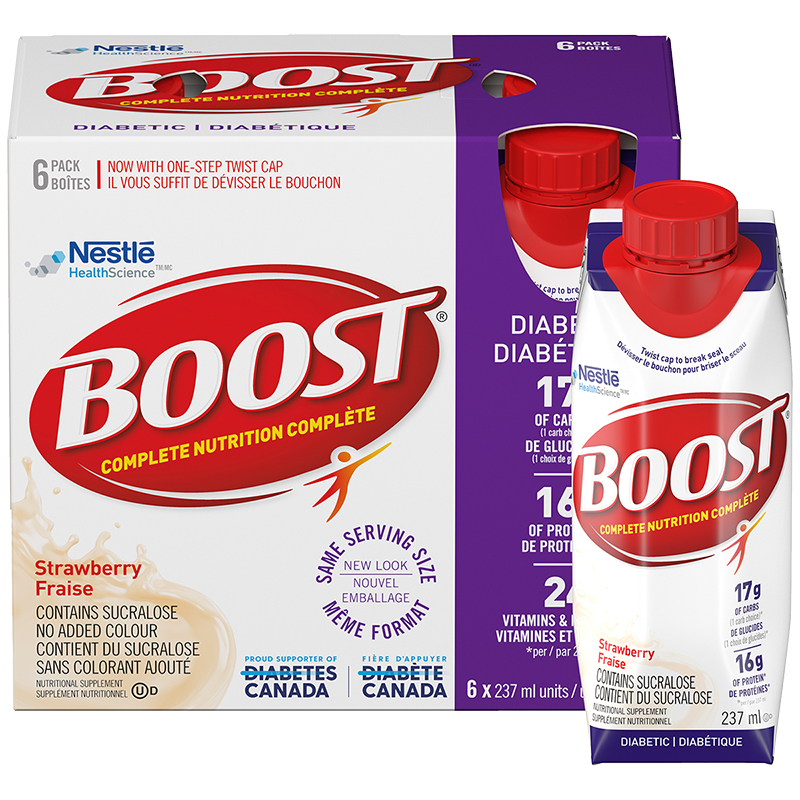 Boost Diabetic Drink - Strawberry - 6 x 237ml | London Drugs