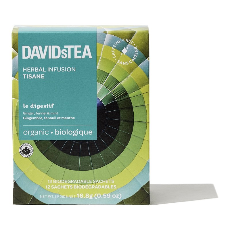 DAVIDsTEA Herbal Infusion Tisane - Le Digestif - 12's