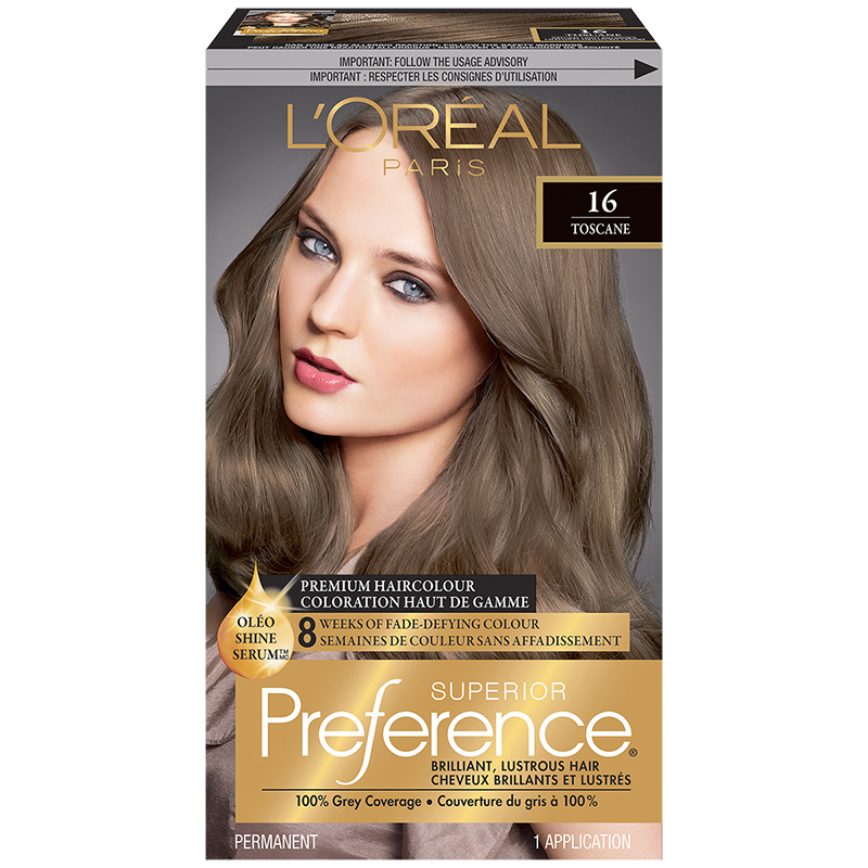L Oreal Superior Preference Fade Defying Colour Shine System 16 Natural Light Ash Brown