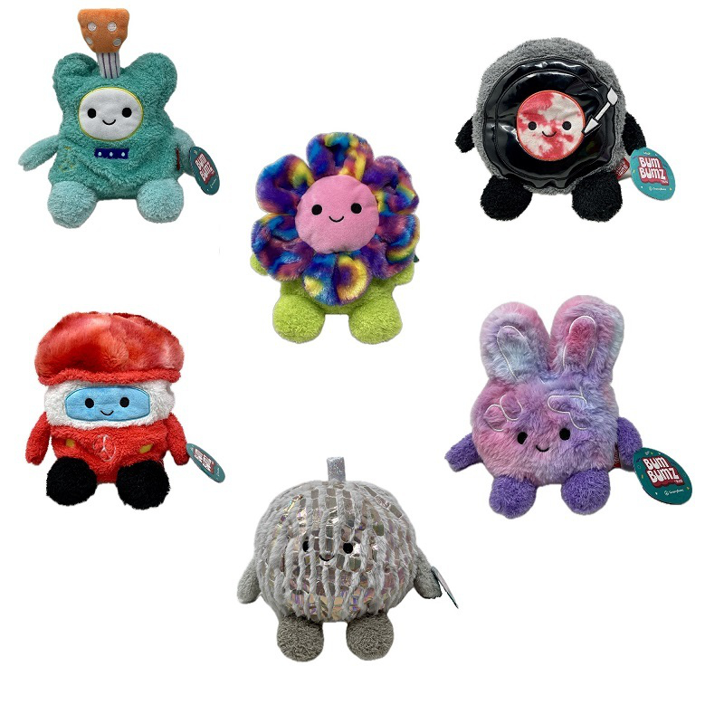 BumBumz Groovy Theme Plush Toy - Assorted - 7 Inch - 6.5 x 4 x 4 Inch