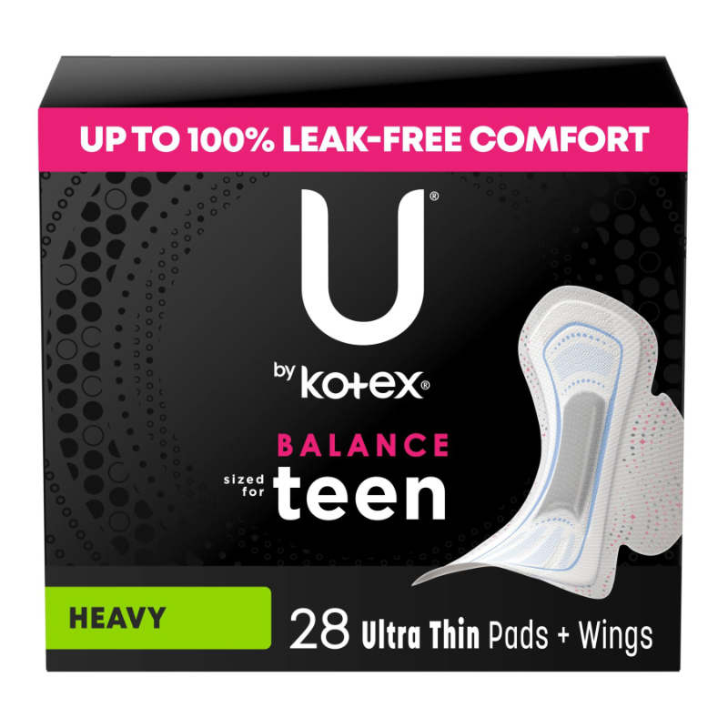 U by Kotex Balance Ultra Thin Pads with Wings - Extra Absorbency