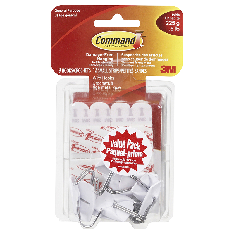 Command Wire Hooks, General Purpose, Small, Multi-Pack