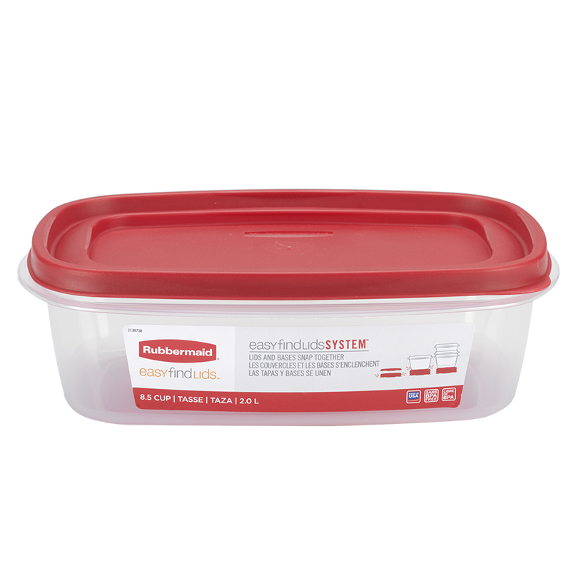 Rubbermaid Easy Find Lid Containers -Rectangle - 2L