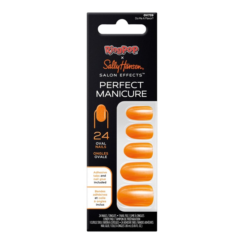 Sally Hansen Salon Effects Perfect Manicure Ring Pop False Nails Kit - Oval - Do Me a Flavor (OV739) - 24's