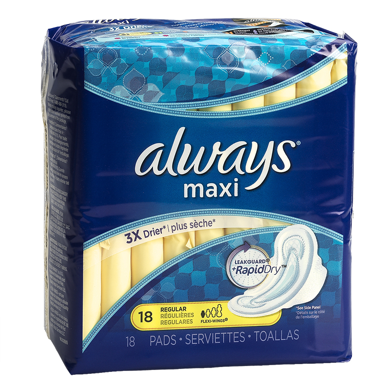 Always Maxi with Wings - Unscented - 18s | London Drugs