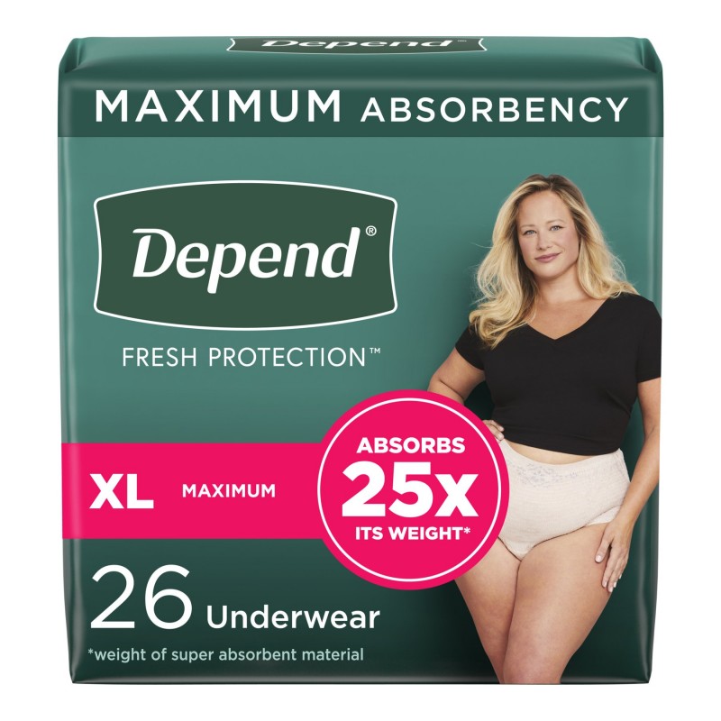 Always Discreet Adult Heavy Incontinence Underwear, 26 Count per