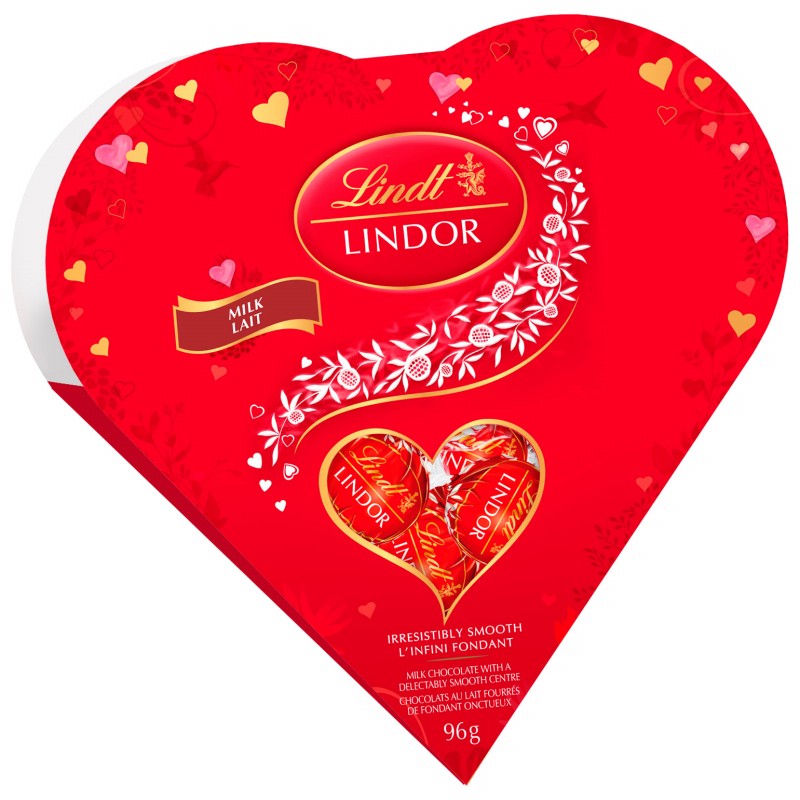 Lindor Friendship Heart Milk Chocolates - 96g