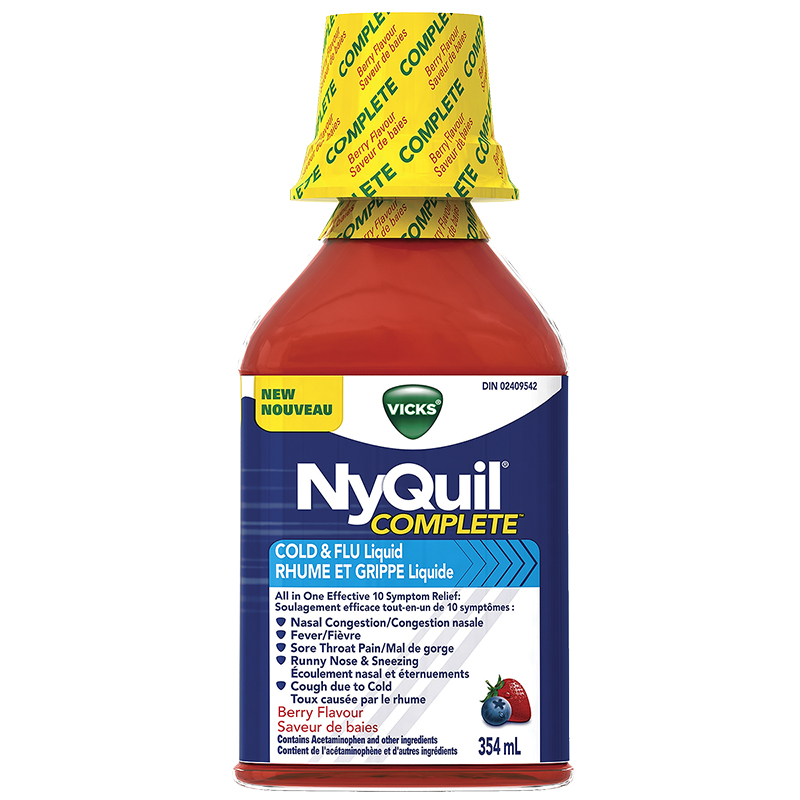 Vicks NyQuil Complete Cold and Flu Liquid - Berry - 236ml ...