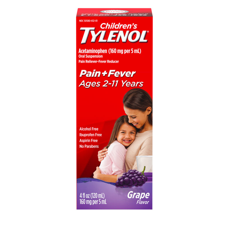 Tylenol* Children's Acetaminophen Oral Suspension Liquid Grape 120ml