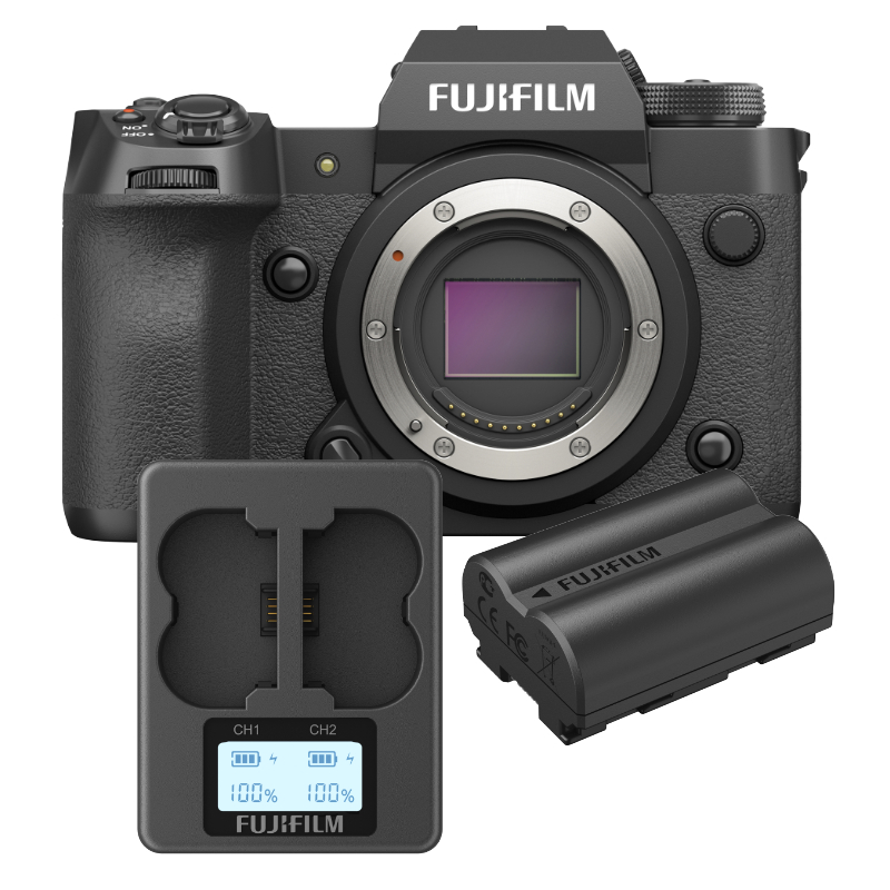 Fujifilm X Series X-H2 Digital Camera Body Only with Fujifilm NP-W235  Battery and Fujifilm BC-W235 Battery Charger - PKG #89655