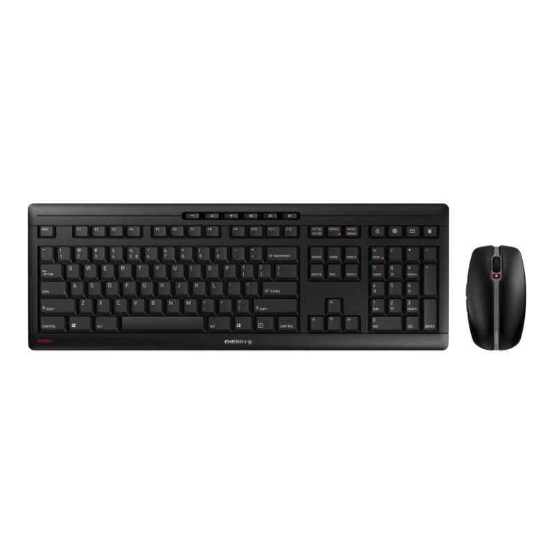 CHERRY STREAM Wireless Keyboard and Mouse Set - Black - JD-8500EU-2