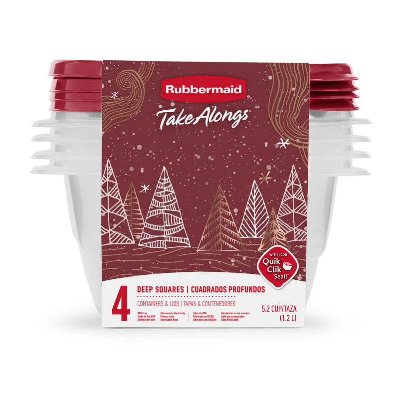 Rubbermaid Take Alongs - Deep Square - 4x1.2L