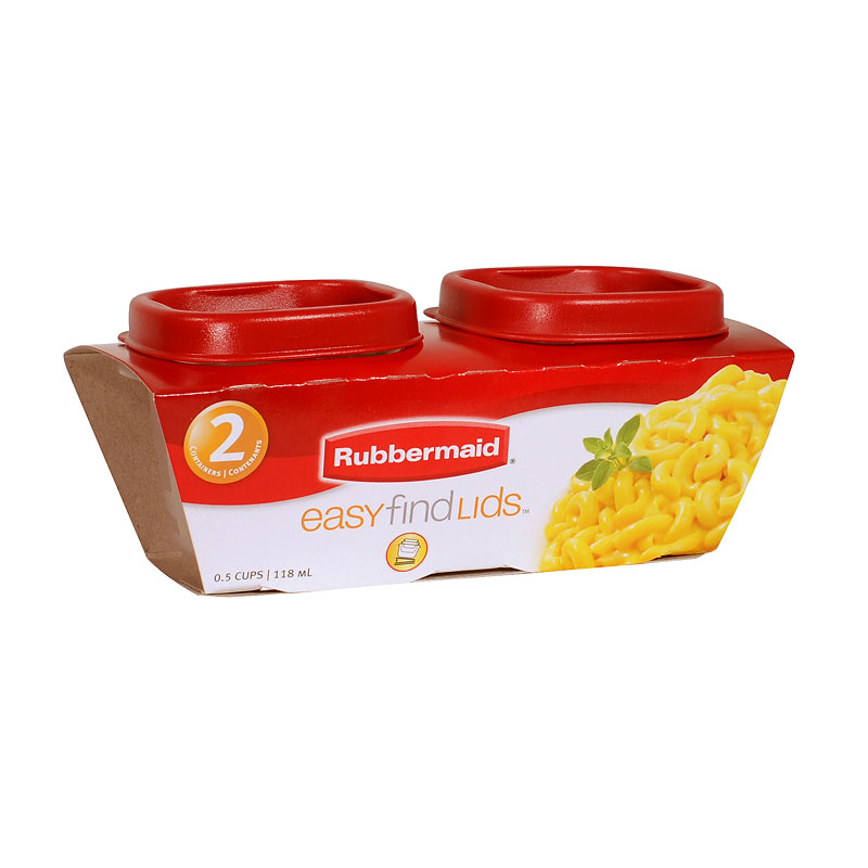 Rubbermaid Easy Find Lids Food Container - Square - 2 x 118ml
