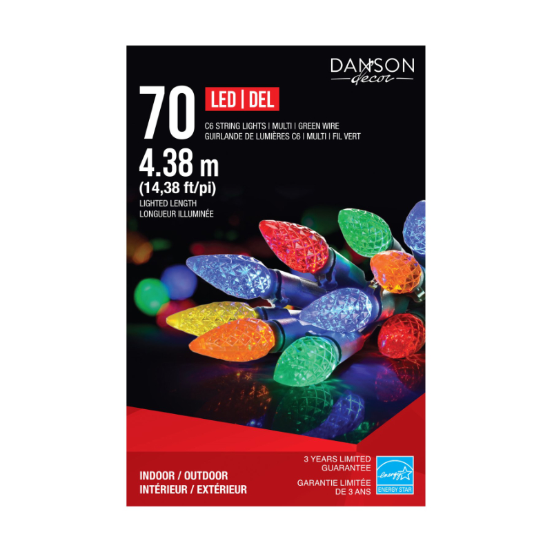 Danson Decor LED String Lights - Multicolor - 4.38m - 70 Lights