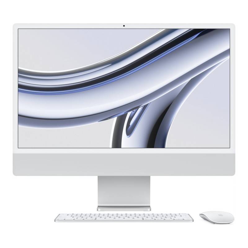 Apple iMac with 4.5K Retina Display - 24 Inch - 8GB - 256GB SSD - M3 Chip -  8CGPU - Silver - MQR93LL/A