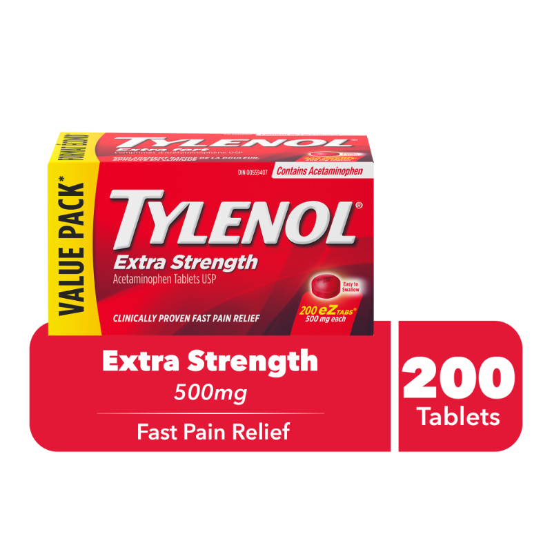 Tylenol Extra Strength Acetaminophen Tablets 500mg 200's London Drugs