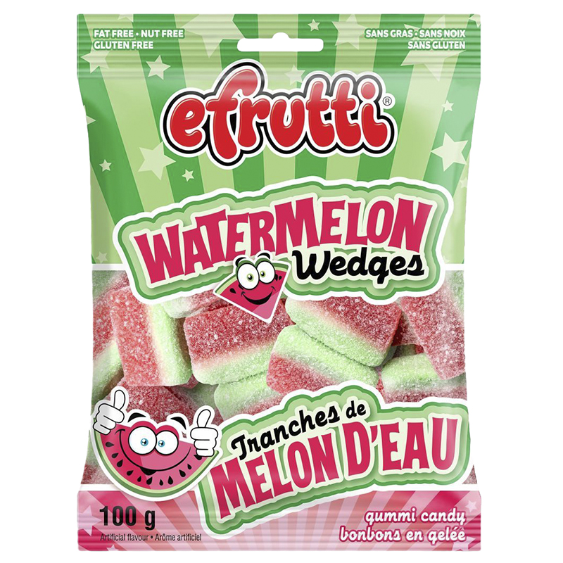 Efrutti Watermelon Wedges Gummy Candy - 100g
