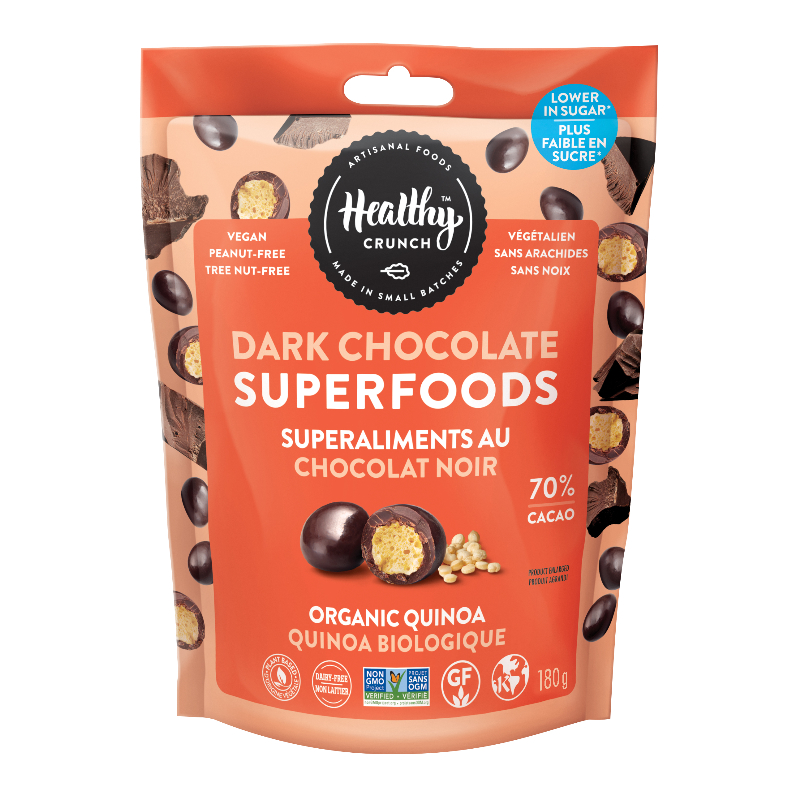 Healthy Crunch Dark Chocolate Superfoods - Organic Quinoa - 235g