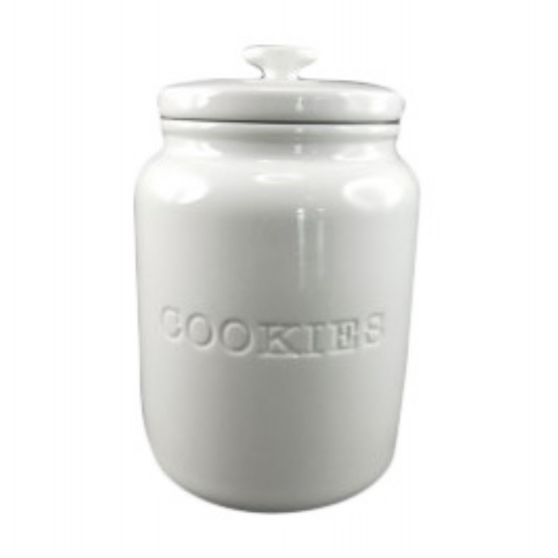 Our Table Cookie Jar with Words - White