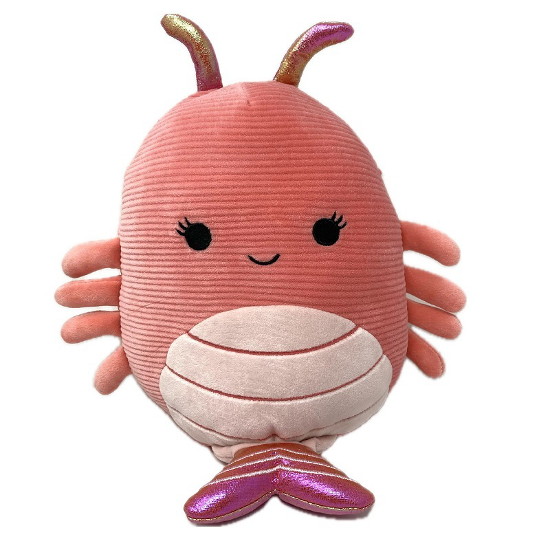 Squishmallows Stuffed Sea Squad Corduroy Animal Plush Toy - Chester Shrimp - 8 Inch