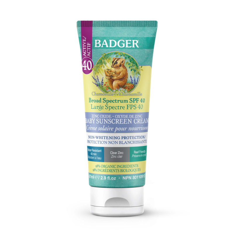 Badger Baby Zinc Oxide Sunscreen Cream - SPF 30 - 87ml