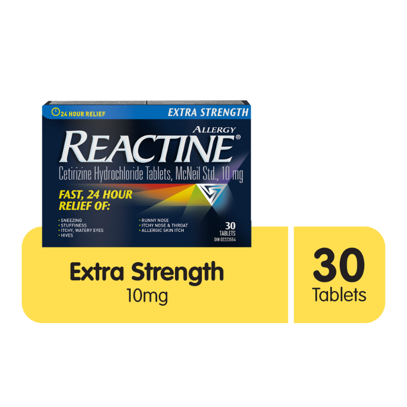 Reactine Allergy Extra Strength Cetirizine Hydrochloride Tablets - 10mg - 30's