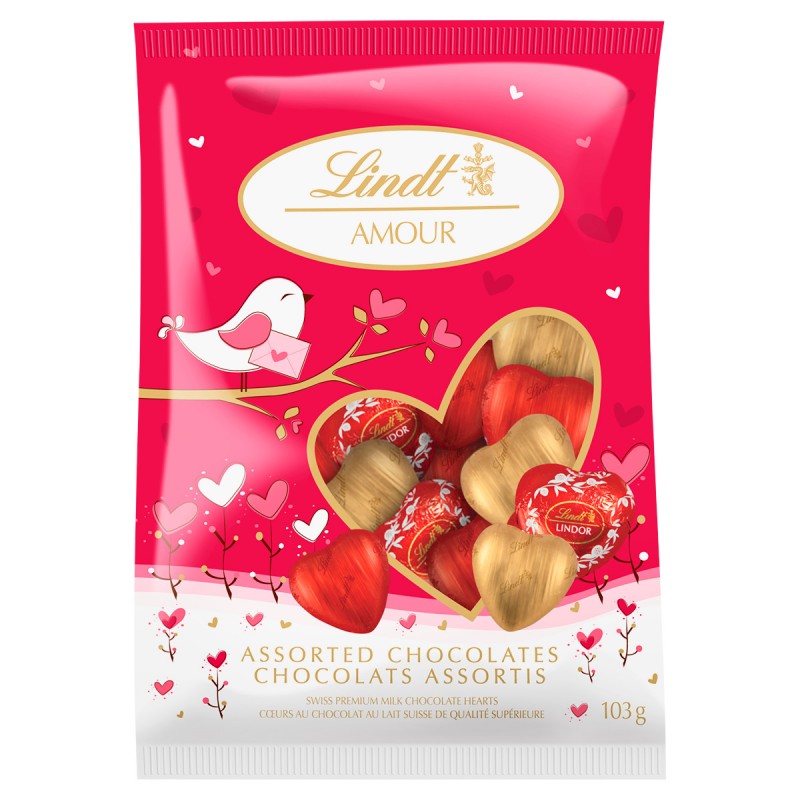 Lindt Valentine Hearts - 103g Bag