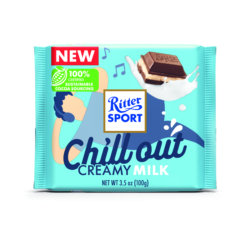 Ritter Sport Chocolate Bar - Chill Out Creamy Milk - 100g