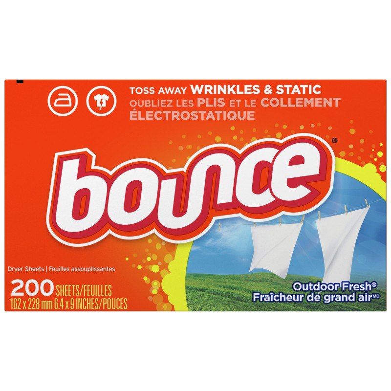 Bounce Sheet Outdoor Fresh Fabric Softener Dryer Sheets - 200s