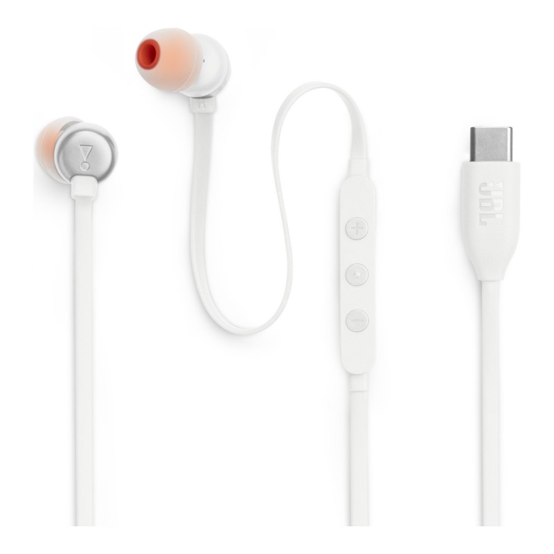 JBL TUNE 310C USB-C Earphones - White - JBLT310CWHTAM