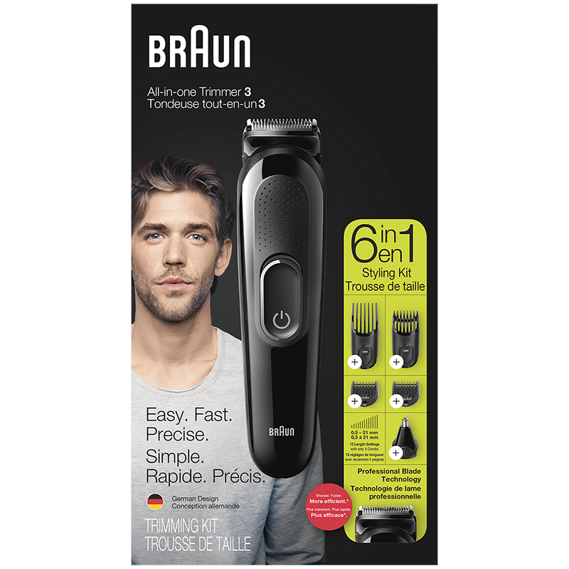 how to cut hair with braun trimmer