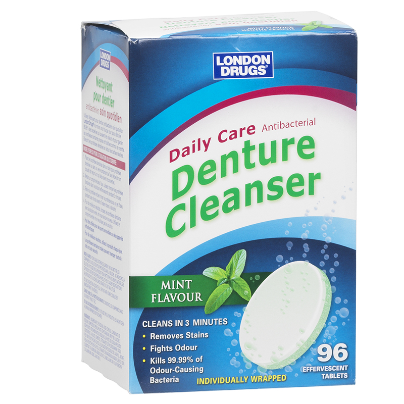 London Drugs Daily Care Antibacterial Denture Cleanser - Mint - 96s