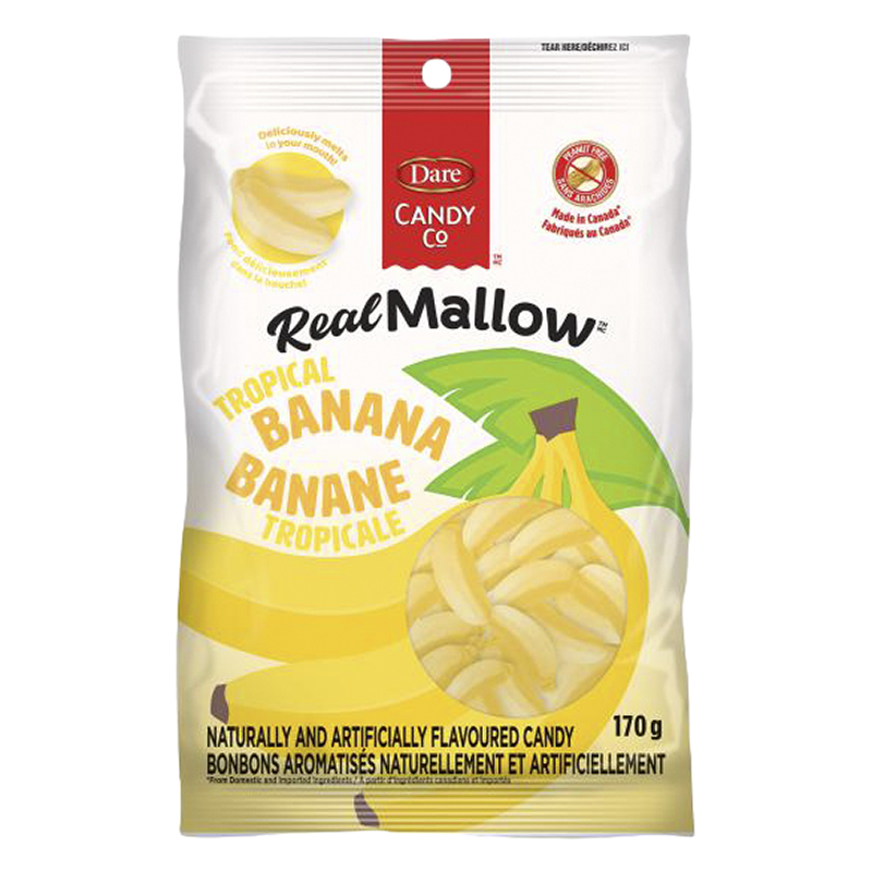 Dare Real Mallow Marshmallows Candy - Tropical Banana - 170g