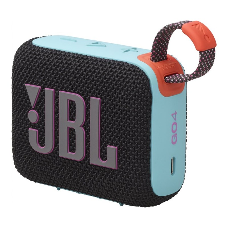 JBL Go 4 Portable Bluetooth Speaker - Black and Orange - JBLGO4BLKOAM