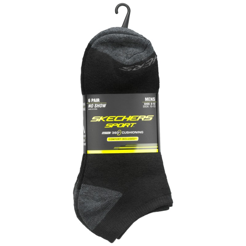 Fit Men\'s - Socks pack 6 No - Show Skechers Black