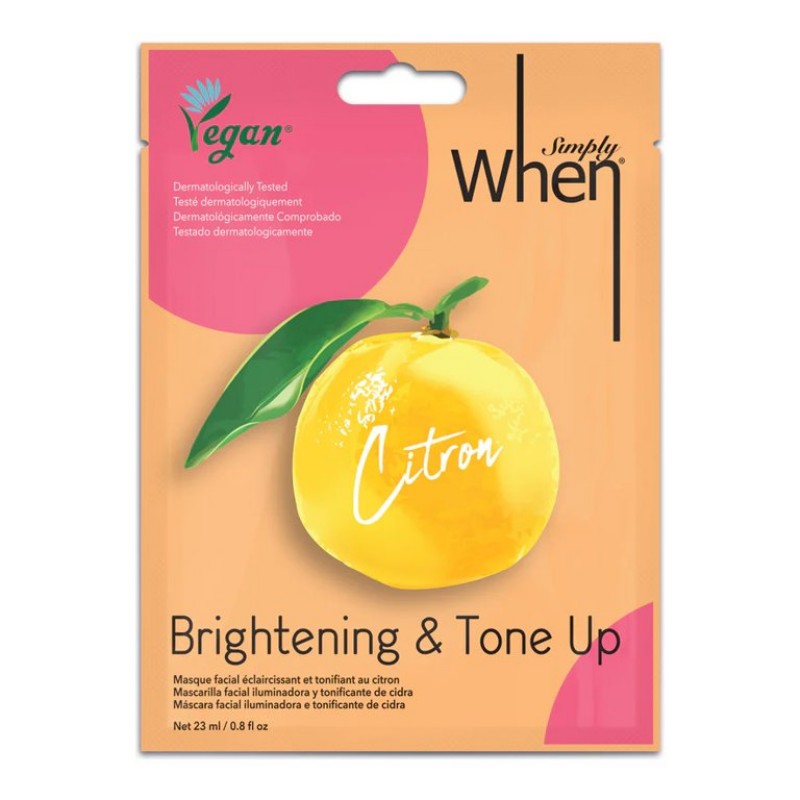 Simply When Brightening & Tone Up Sheet Mask - Citron