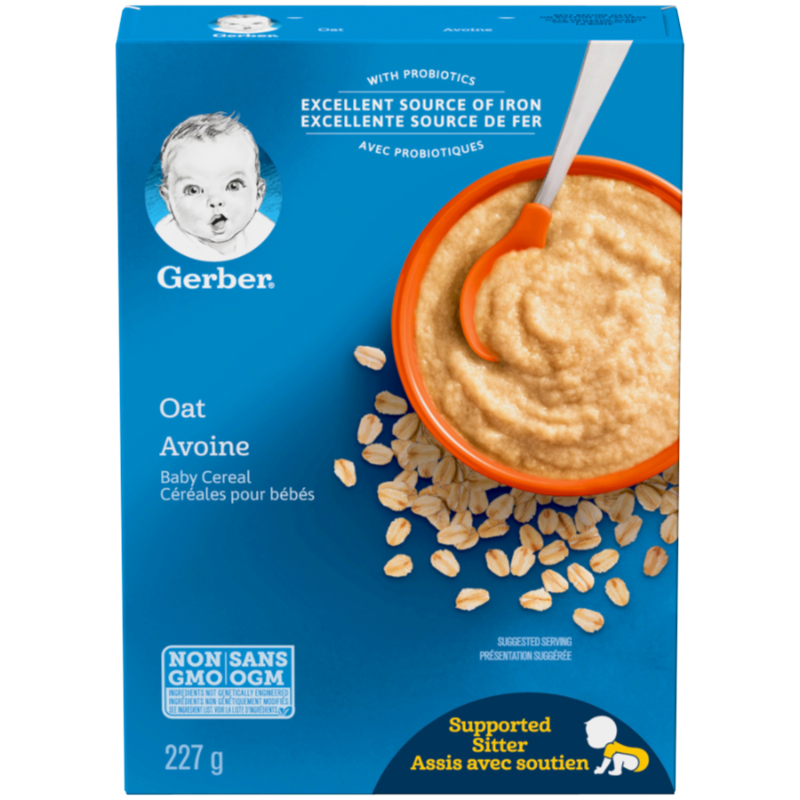 Gerber Baby Cereal with Milk Oats 227g