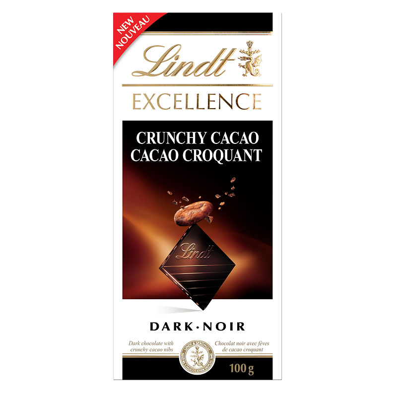 Lindt Excellence Bar Dark Crunchy Cacao 100g London Drugs 9257