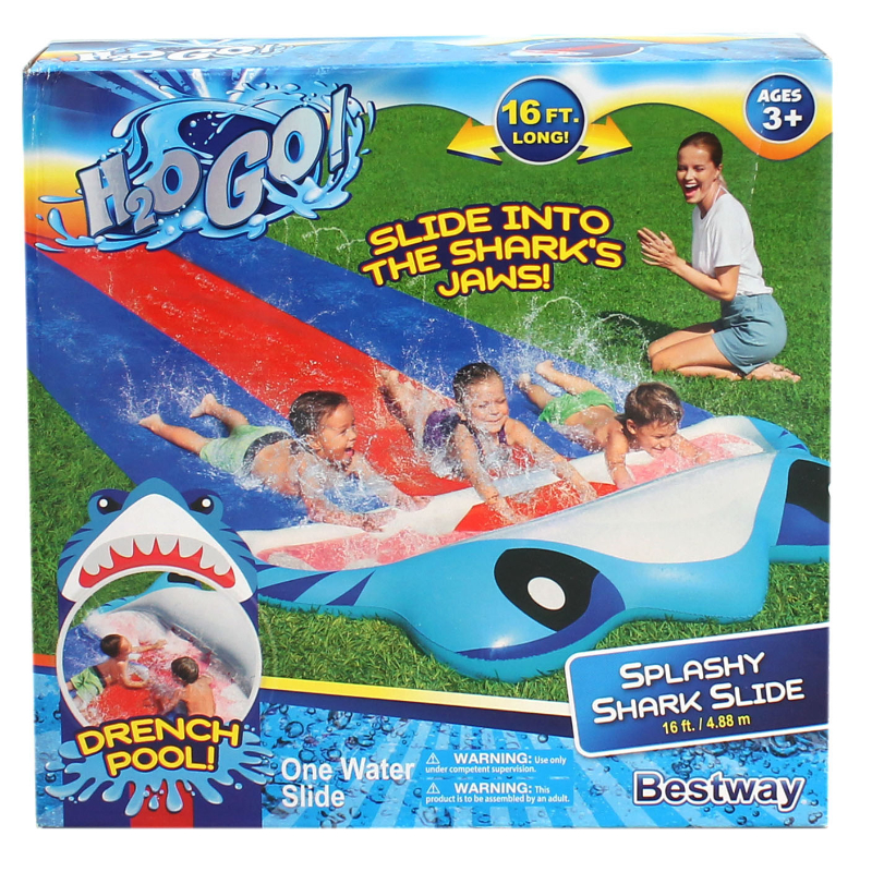 H2O GO! Splashy Shark Water Slide - 16in