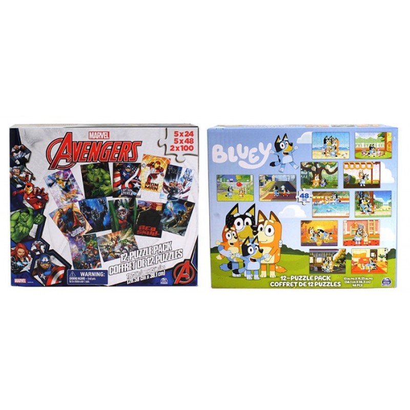 Bluey 12-Puzzle Pack 48 Piece