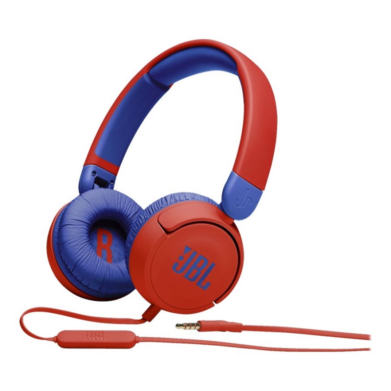 JBL Jr310 Wired On-Ear Headphones - Red - JBLJR310REDAM