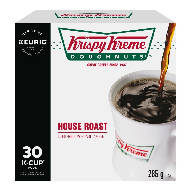 Krispy Kreme Doughnuts House Roast Coffee K-Cup Pods - Light-Medium Roast - 30s